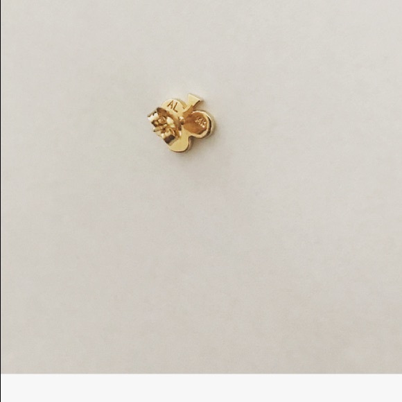 Alison Lou Clubs 14k Gold Enamel Earring Casino - Picture 5 of 5